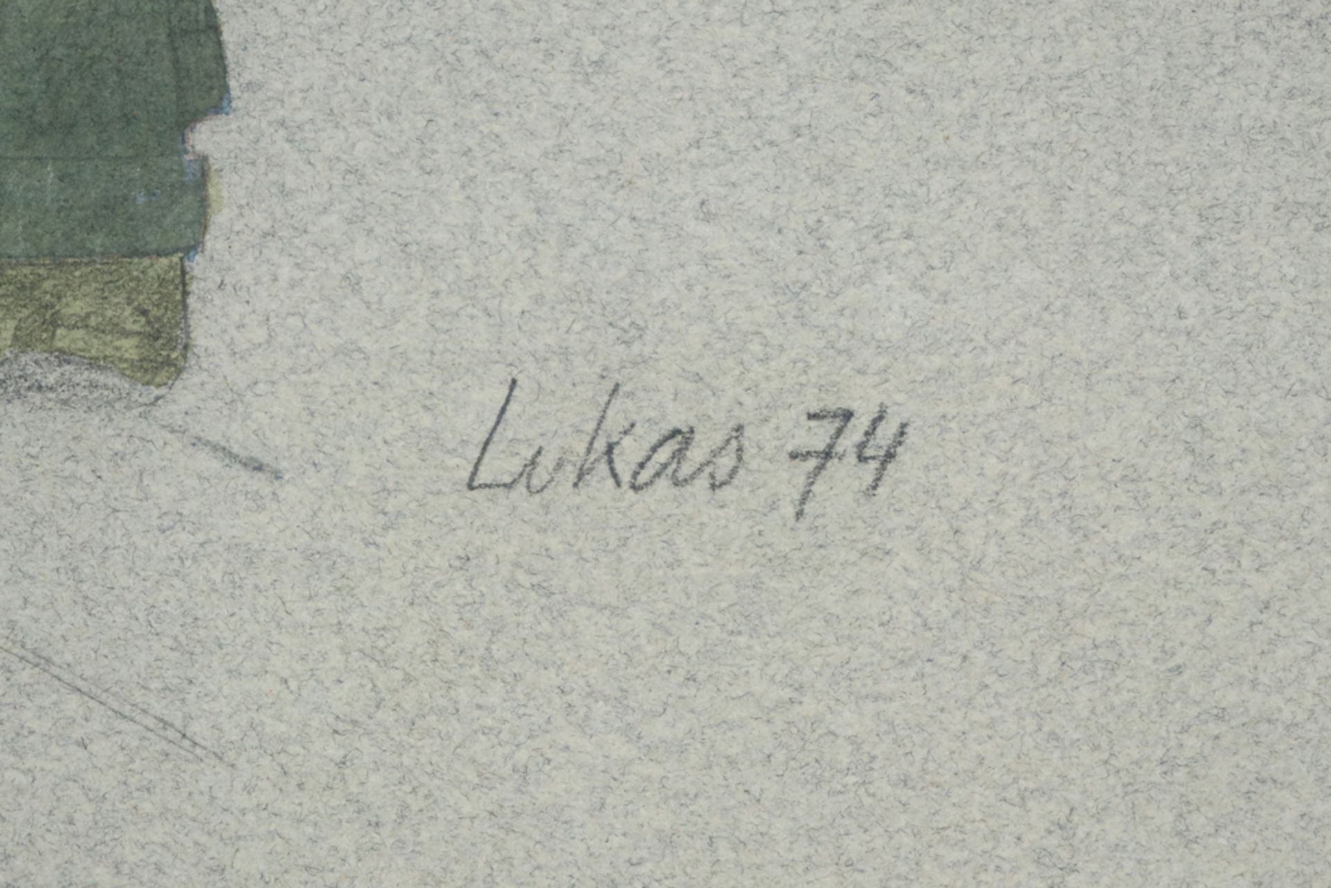 20th Cent. Belgian pencil drawing - signed Lucas De Vuyst and dated (19)74 || DE VUYST LUCAS (20°/ - Bild 2 aus 3