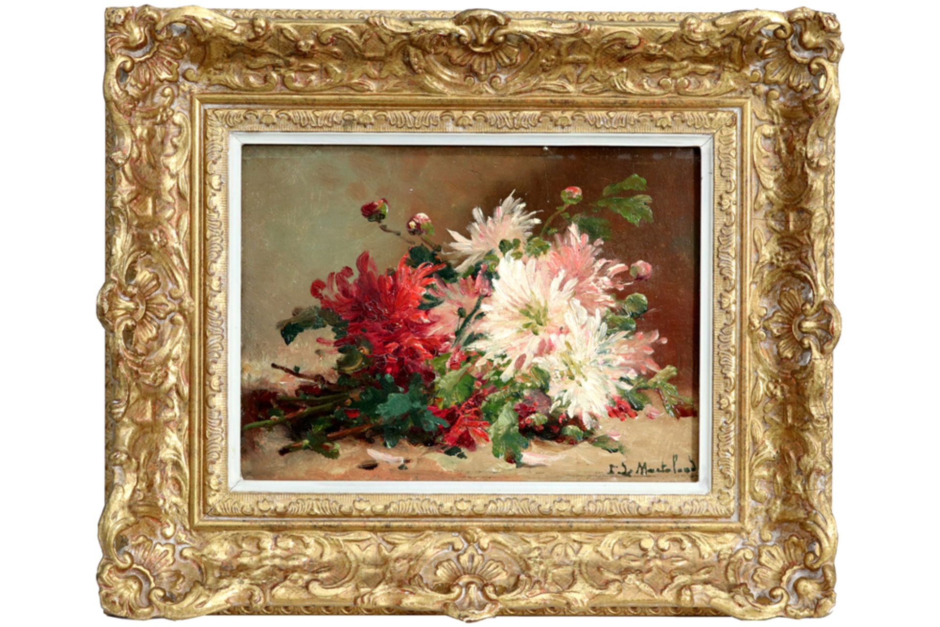 19th/20th Cent. Belgian oil on panel - signed De Montaland, pseudonym for Eugène Henri Cauchois || - Bild 3 aus 4