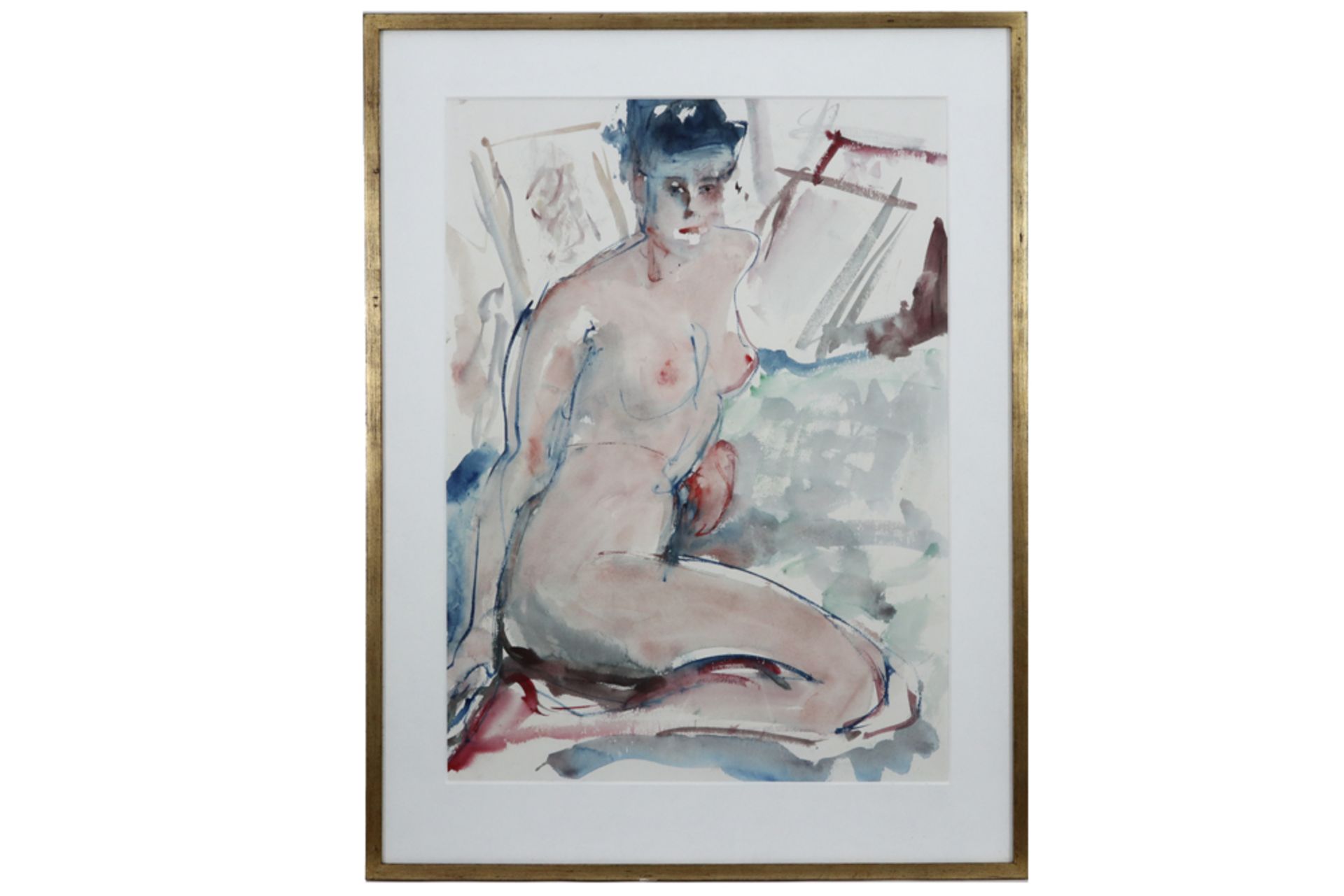 two aquarelles and a drawing by Albert De Deken, two are signed || DE DEKEN ALBERT (1915 - 2003) lot - Bild 2 aus 4