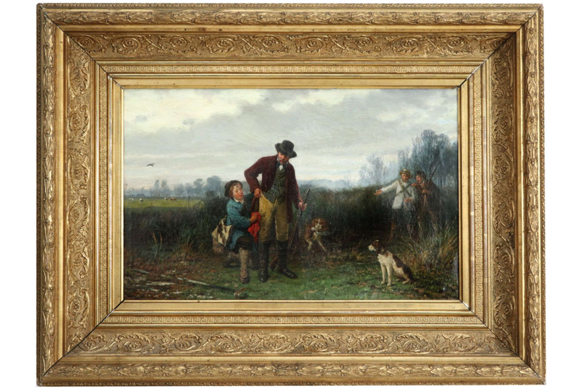 19th Cent. Belgian oil on canvas - signed Ferdinand De Braekeleer || DE BRAEKELEER ADRIEN - Bild 3 aus 4