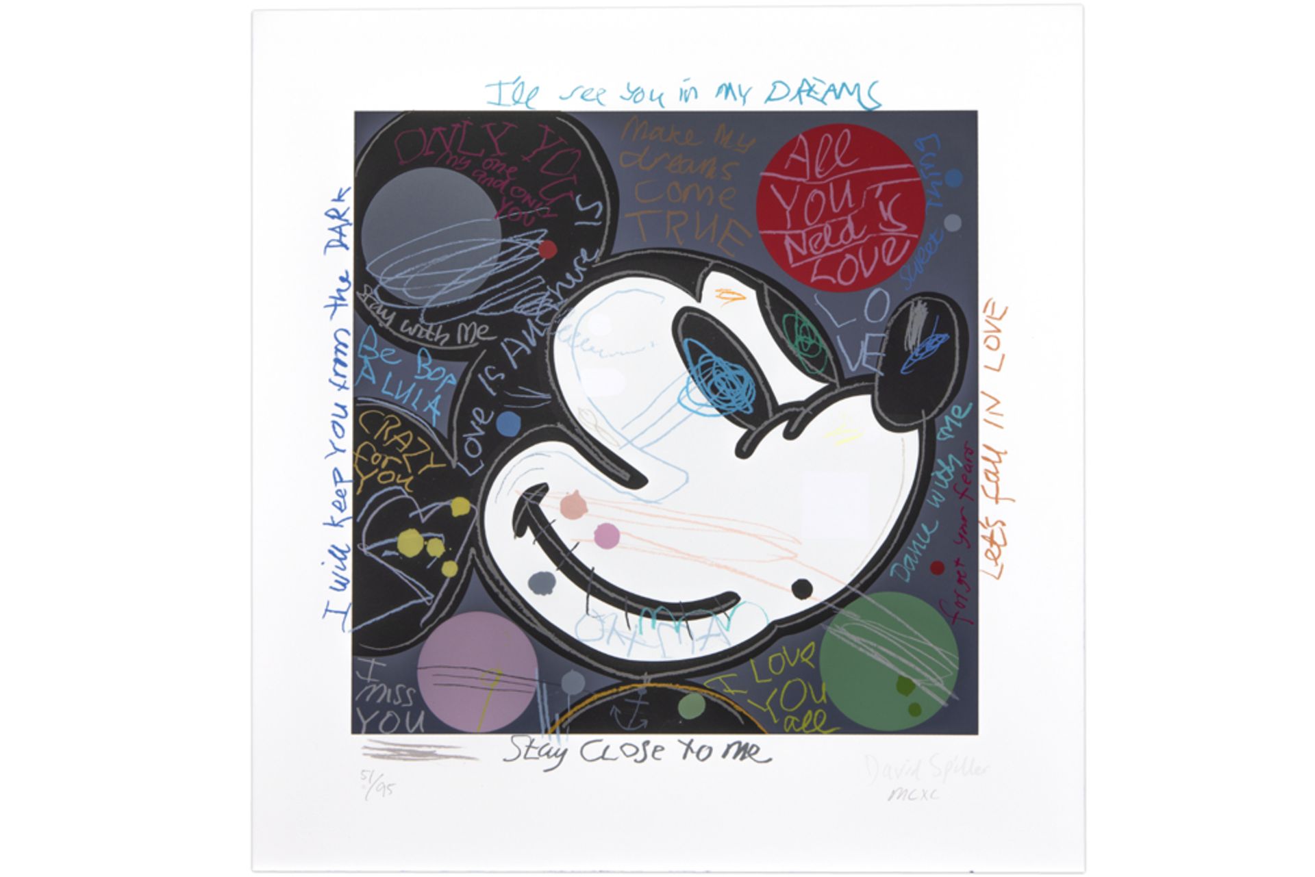 Daivd Spiller silkscreen - signed in the print and signed by his wife and son with certificate ||