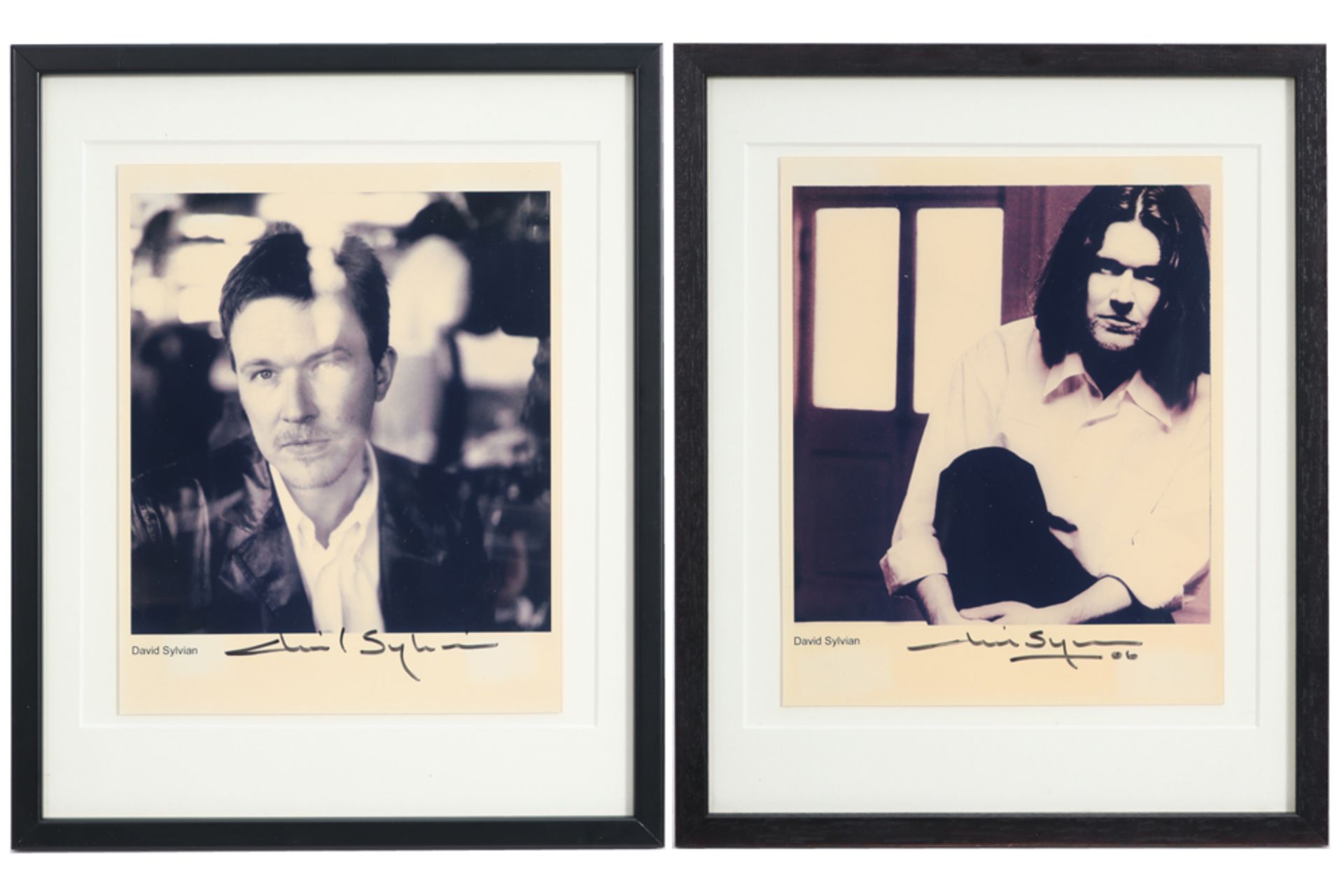 two David Sylvain promotion photos- signed and dated (20)06 and each with a certificate || SYLVAIN