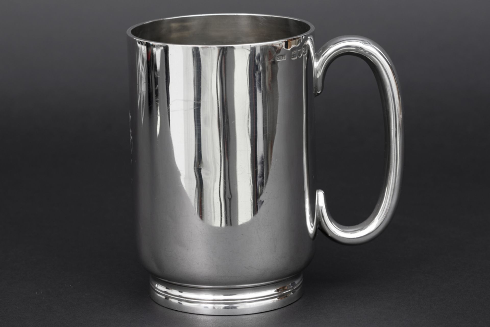antique English tankard in marked and "Josiah Williams & Co" signed silver || JOSIAH WILLIAMS &