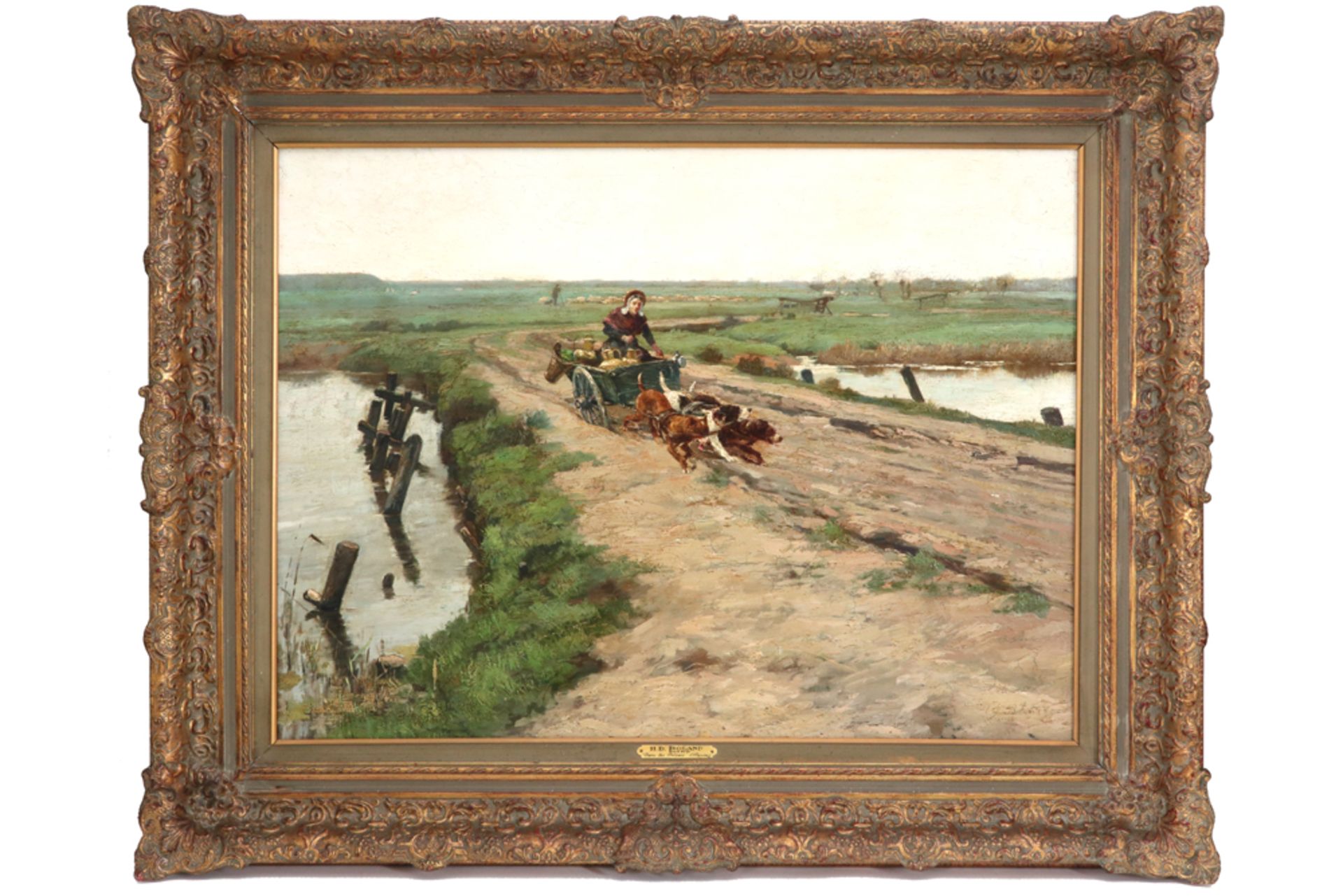 19th Cent. Belgian oil on canvas - signed Charles Boland || BOLAND CHARLES (1850 - ?) - Bild 3 aus 4