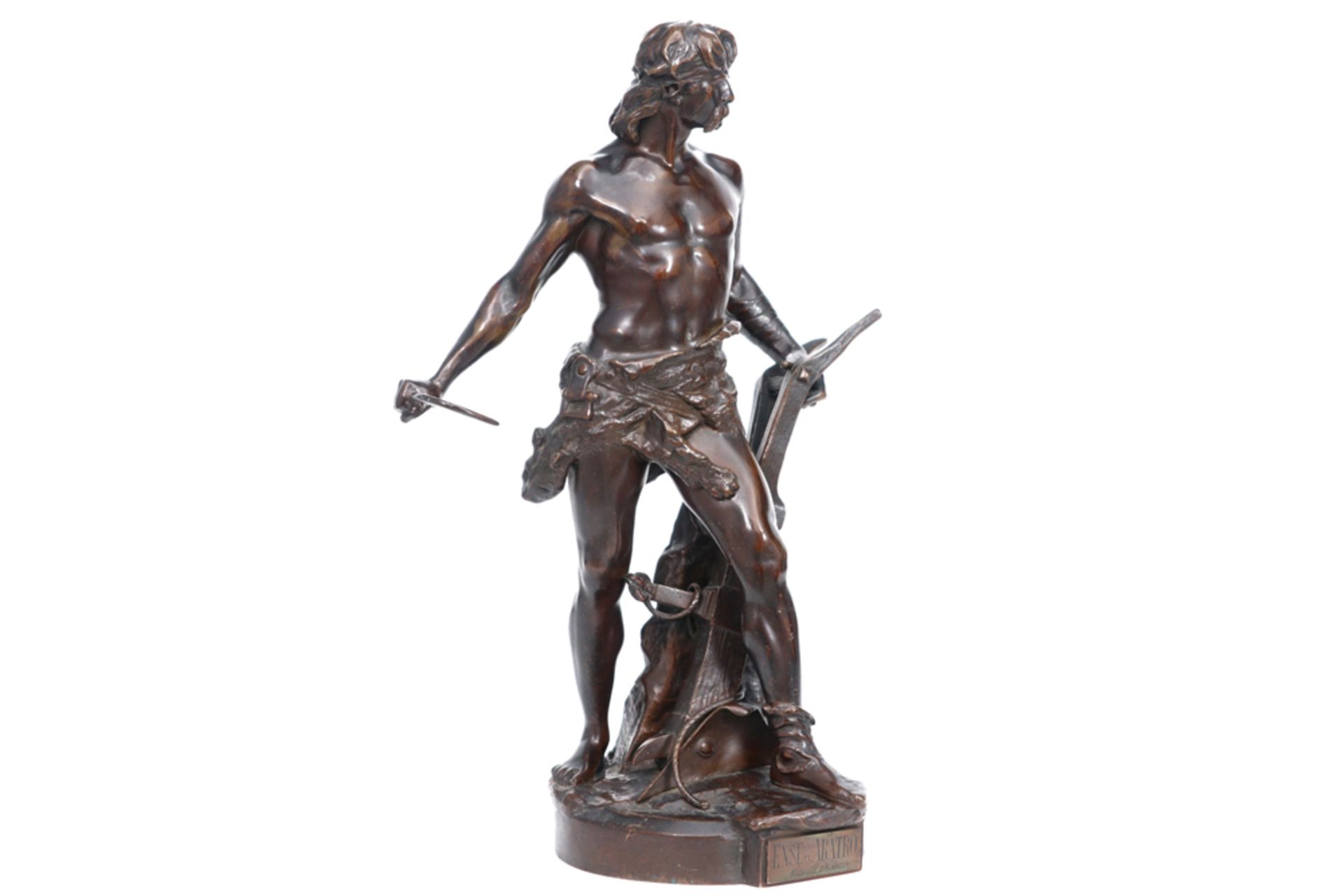 antique French sculpture in bronze - signed Emile André Boisseau and with a foundry mark || BOISSEAU - Image 2 of 5