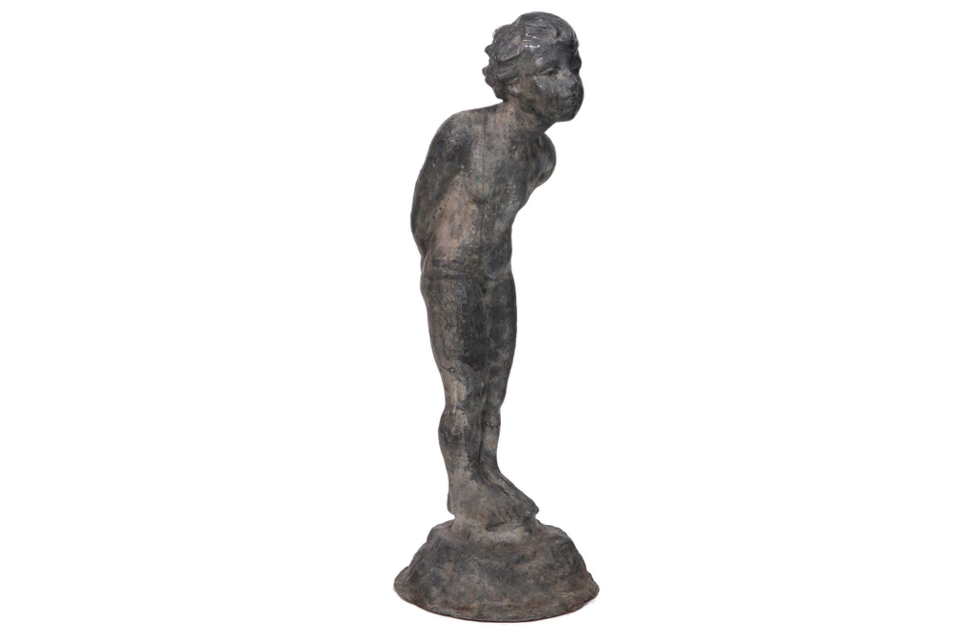 antique garden sculpture in lead || Antieke tuinsculptuur in lood : "Meisje" - hoogte : 70,5 cm - Bild 2 aus 3