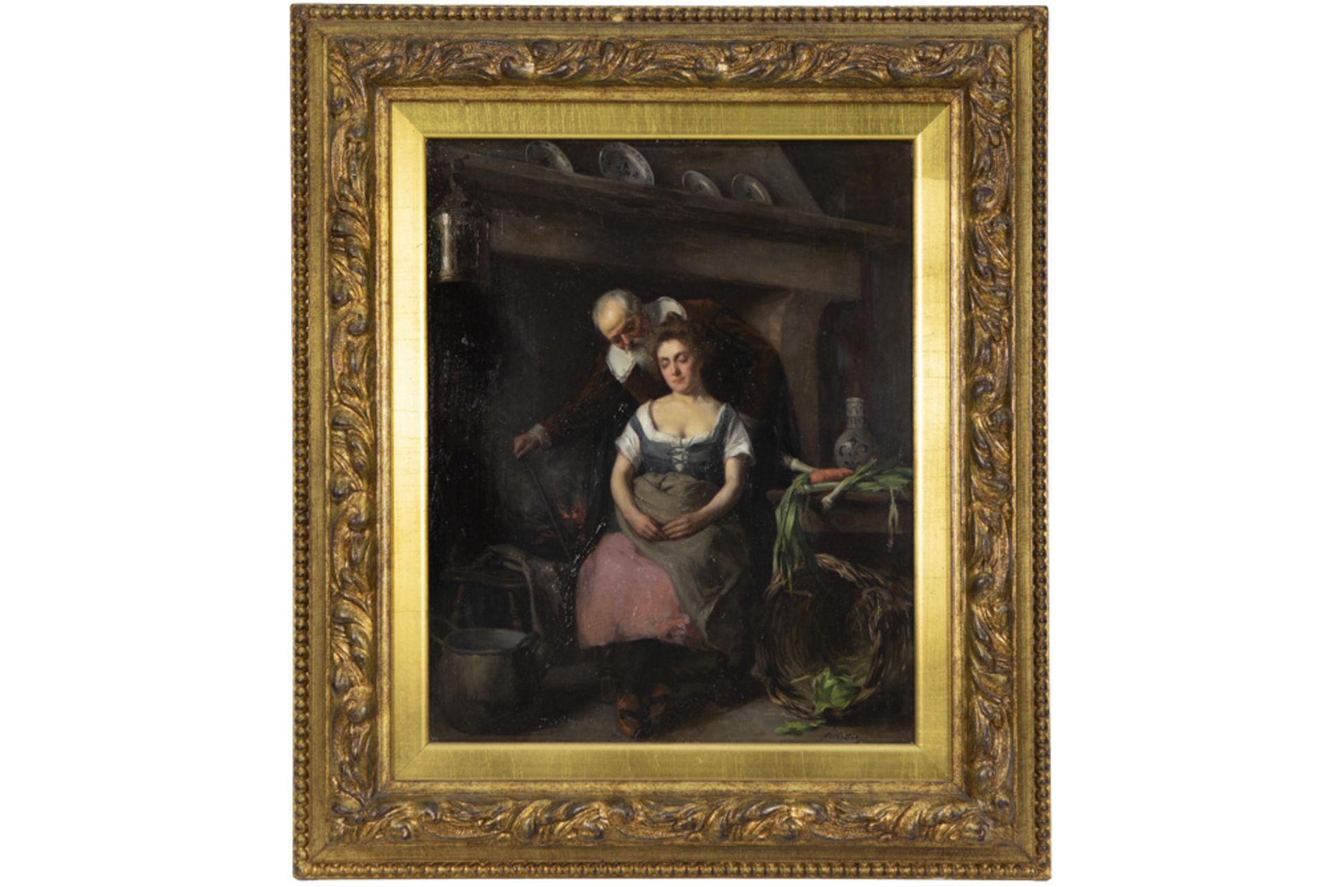 19th Cent. German oil on canvas - signed Richard Lotthe || LOTTHE RICHARD (19°/20° EEUW) Duits - Image 3 of 4