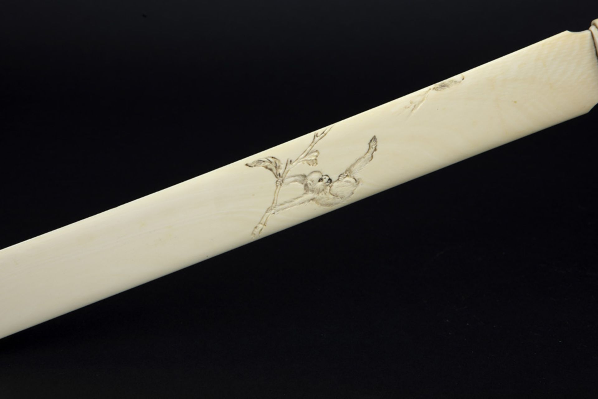 antique Japanese Meiji period ivory letter opener - with certificate || JAPAN - MEIJI-PERIODE - Image 3 of 5