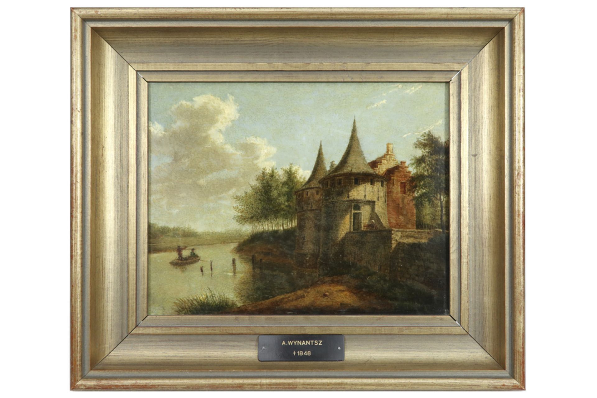 19th Cent. Dutch oil on panel - signed Augustus Wynantz || WYNANTZ AUGUSTUS (1795 - 1848) - Image 3 of 4