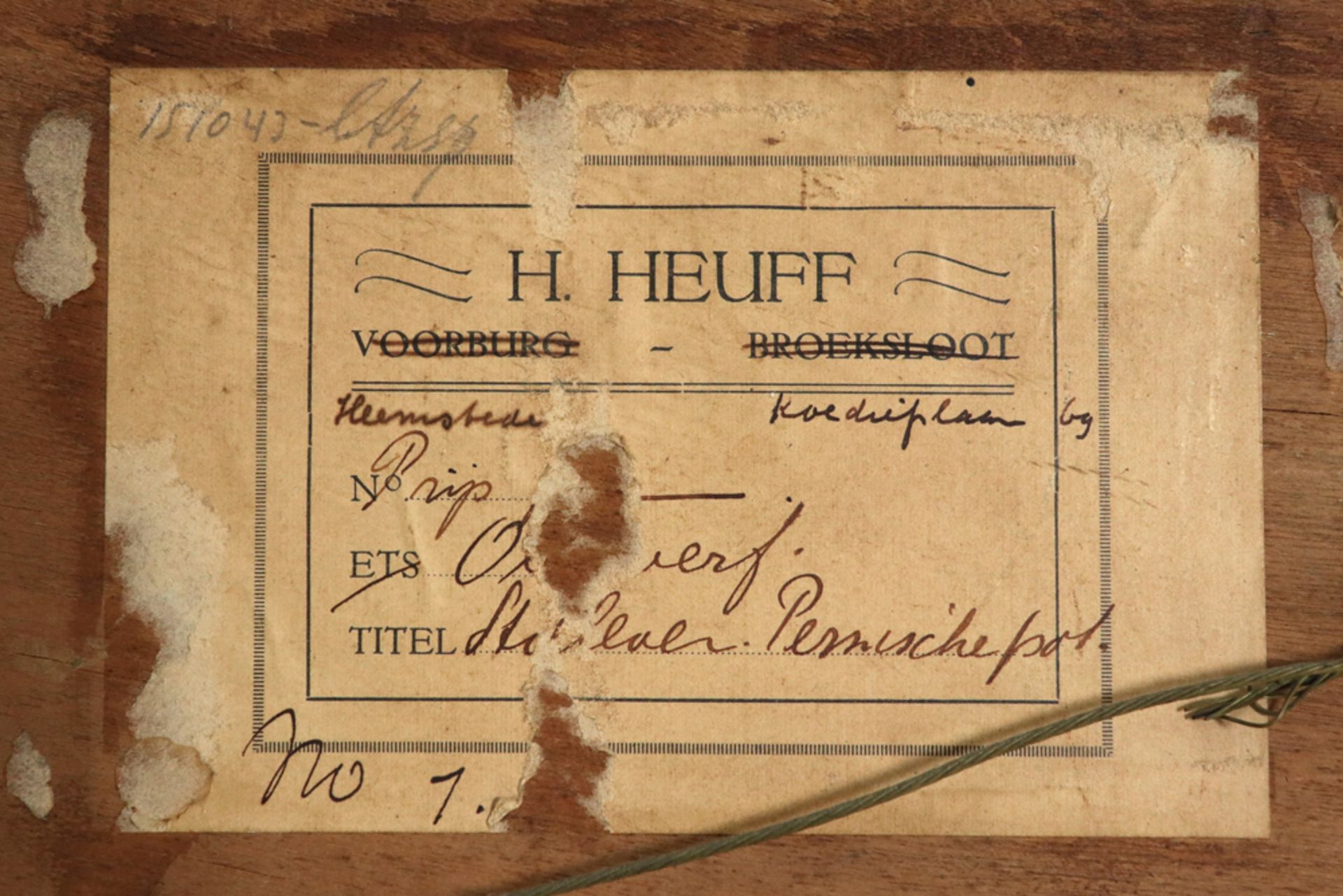 early 20th Cent. oil on panel - signed Herman Heuff || HEUFF HERMAN (1875 - 1945) olieverfschilderij - Bild 5 aus 5