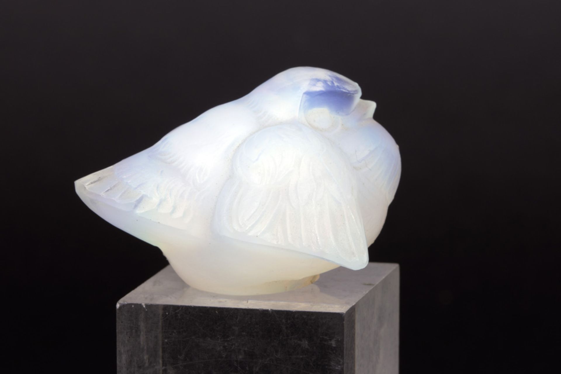 small "Sabino France" marked Art Deco "Bird" sculpture in glass || SABINO FRANCE Art Deco- - Bild 2 aus 4