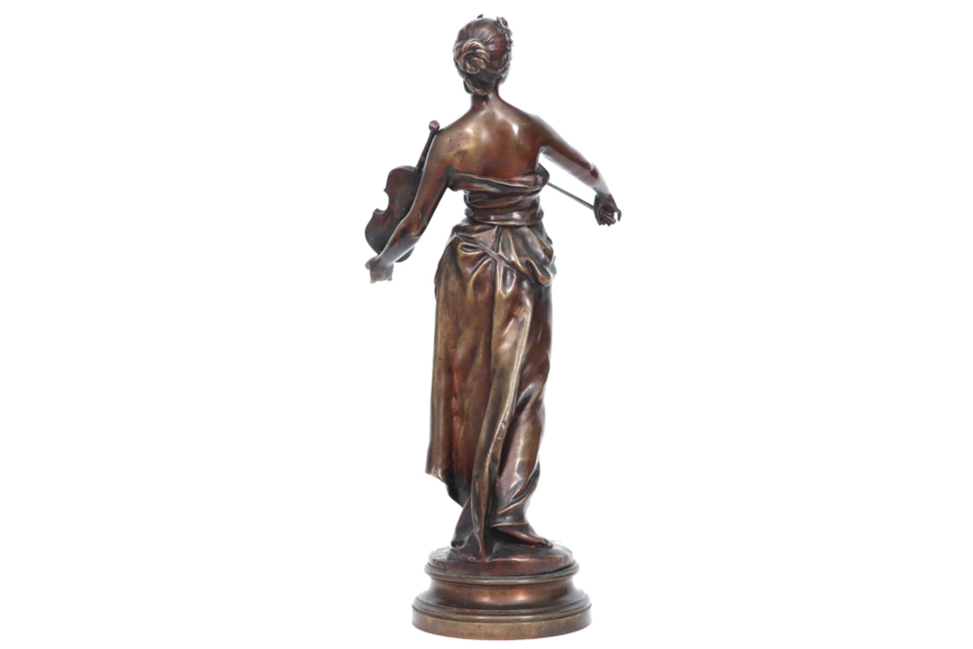 antique French allegorical themed sculpture in bronze - signed Marcel Debut || DEBUT MARCEL ( - Image 3 of 4