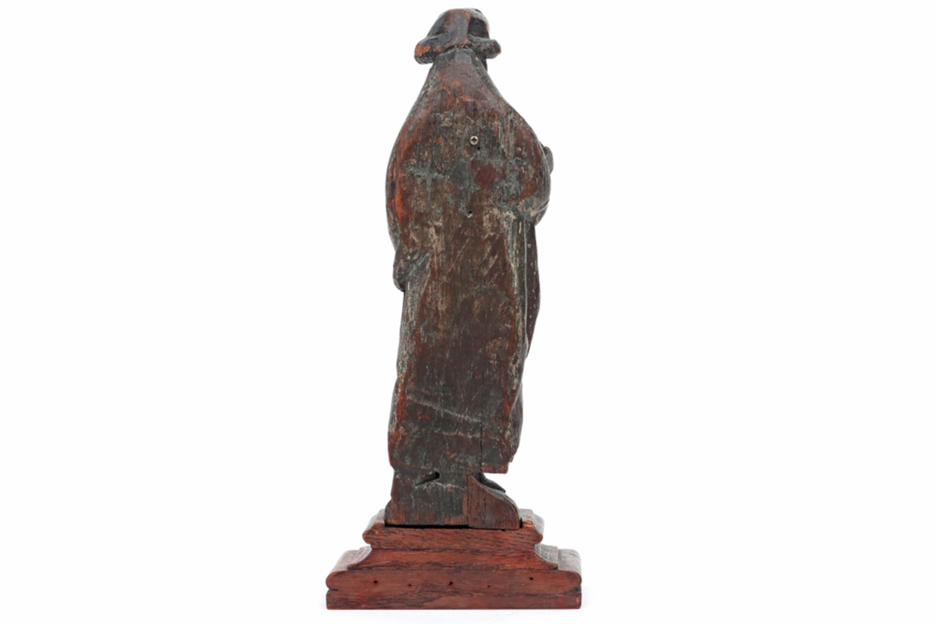 antique naive folk style wood sculpture || Antieke houtsculptuur in een volkse stijl : "Heilige - Image 3 of 3