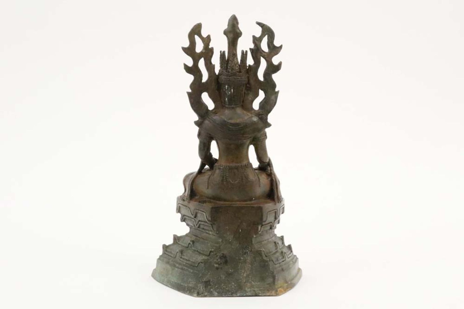 oriental "Buddha" sculpture in bronze || Oosterse sculptuur in brons : "Boeddha" - hoogte en breedte - Bild 2 aus 4