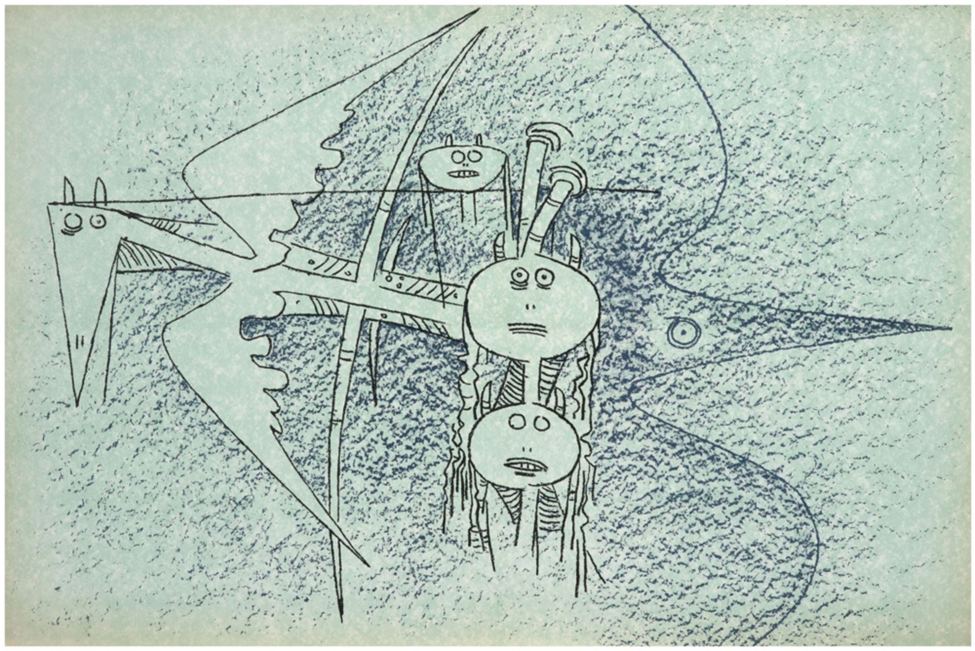 Wilfredo Lam "N° 3 Galeri Krüger" portfolio dd 1963 with five lithographs || LAM WILFREDO (1902 - - Image 4 of 8