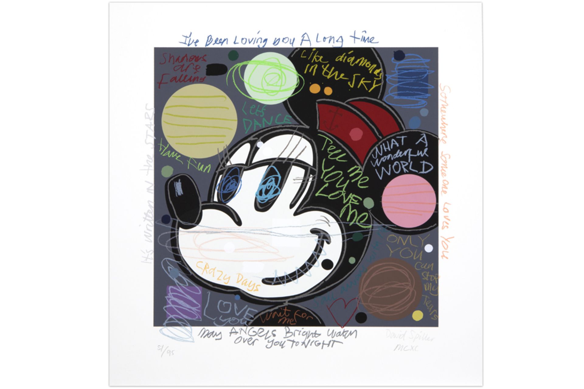 Daivd Spiller silkscreen - signed in the print and signed by his wife and son with certificate ||