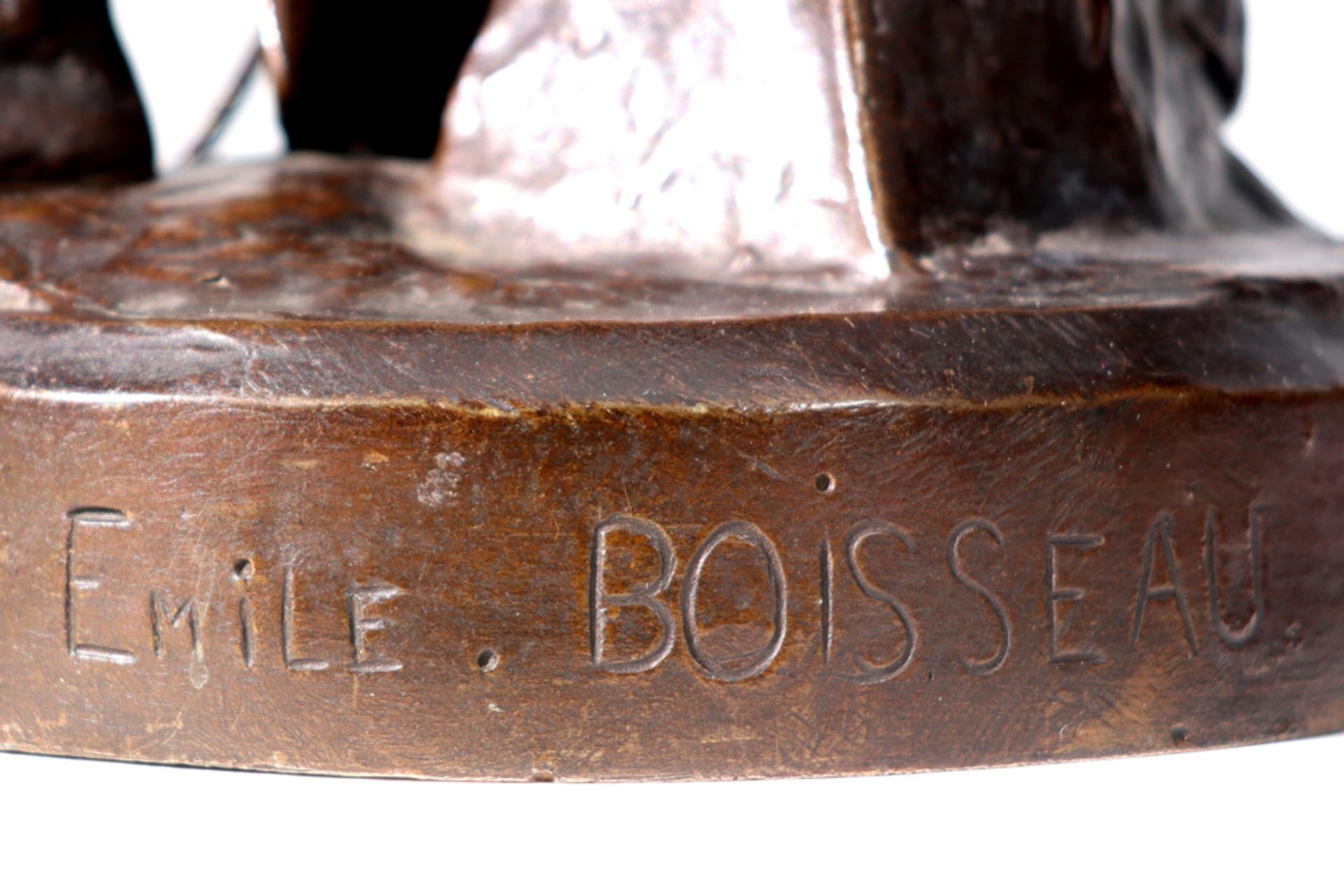 antique French sculpture in bronze - signed Emile André Boisseau and with a foundry mark || BOISSEAU - Bild 4 aus 5