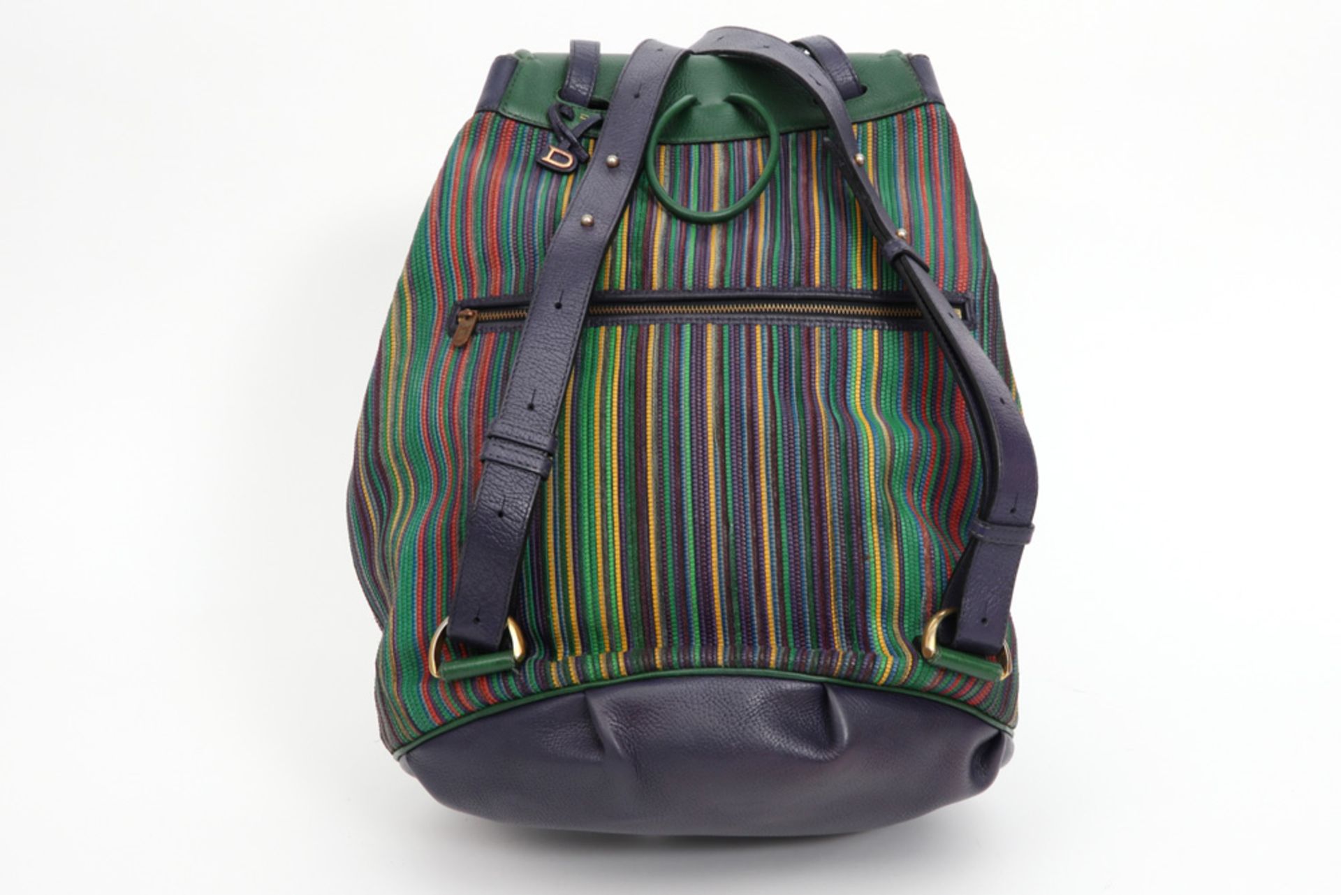Delvaux marked vintage multicolor backpack bag in partially braided leather || DELVAUX goed bewaarde - Image 3 of 4