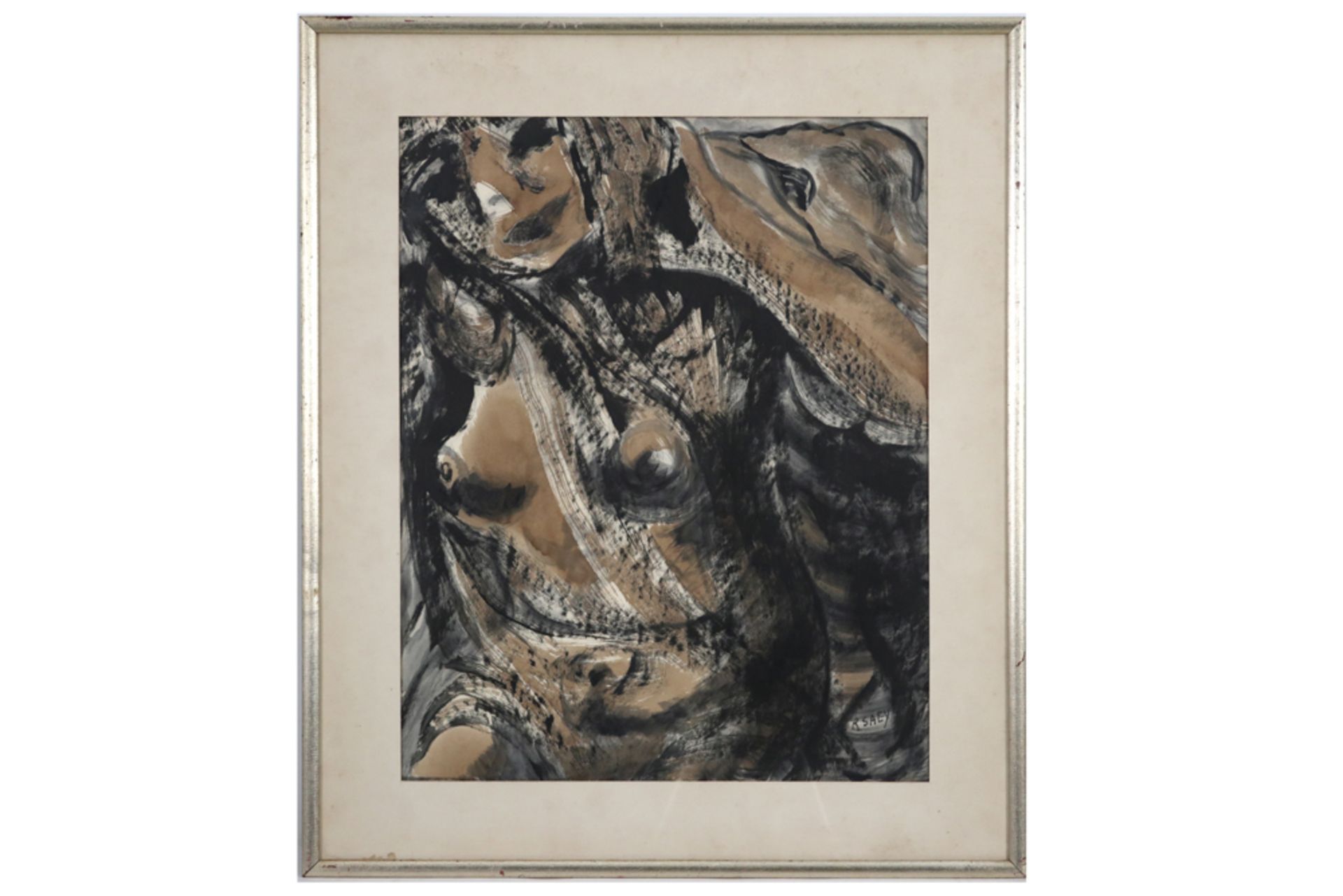 two 20th Cent. Belgian mixed media - signed Renaat Saey || SAEY RENAAT (1913 - 1996) twee werken - Image 5 of 7