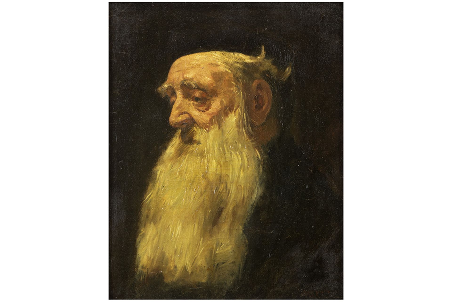 19th Cent. oil on canvas - signed / attributed to Jozef Israels || ISRAELS JOZEF (1824 - 1911)