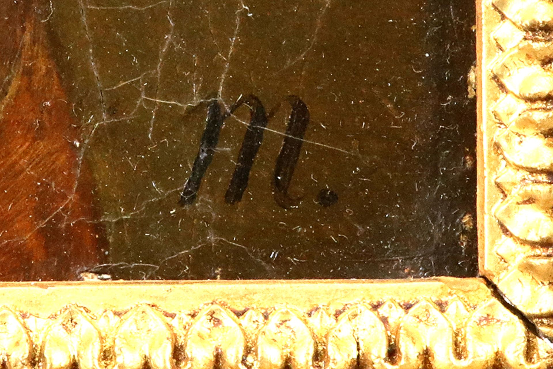 19th Cent. French oil on canvas with the monogram " M." - attributed to/cercle of Louis L. Boilly || - Bild 2 aus 4