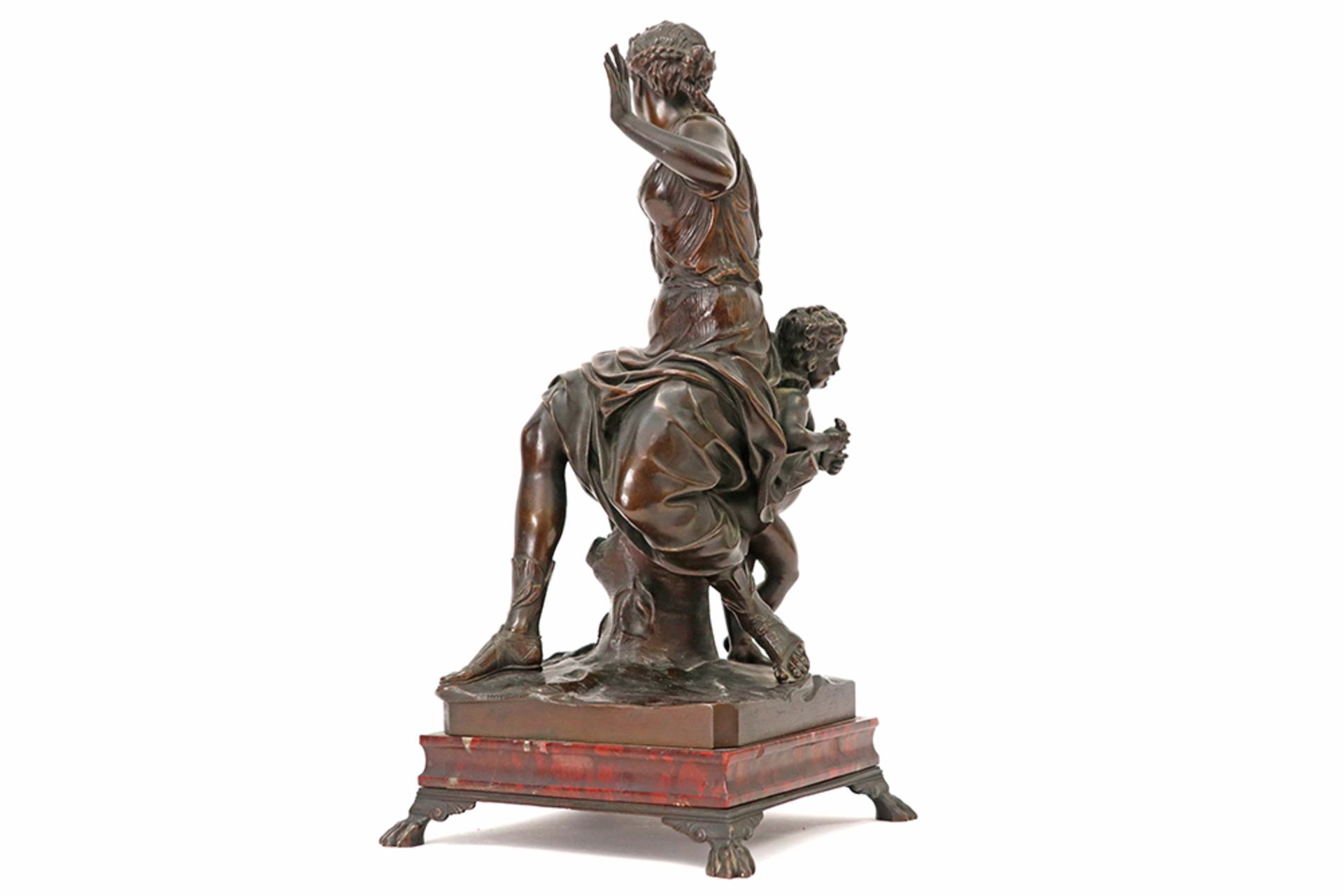 antique "Barbédienne" signed sculpture in bronze - on a marble base || BARBÉDIENNE antieke sculptuur - Bild 4 aus 5