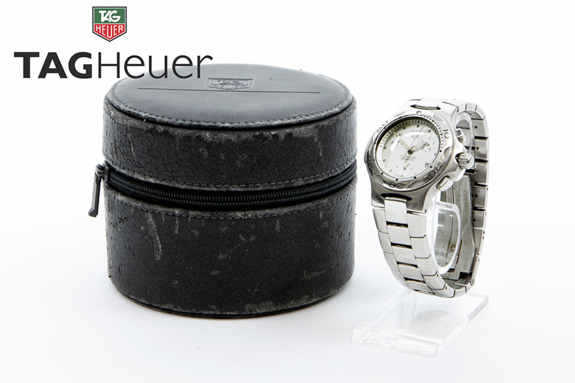 completely original quartz "Tag Heuer Kirium Chrono" wristwatch in steel - with its box marked || - Image 2 of 2