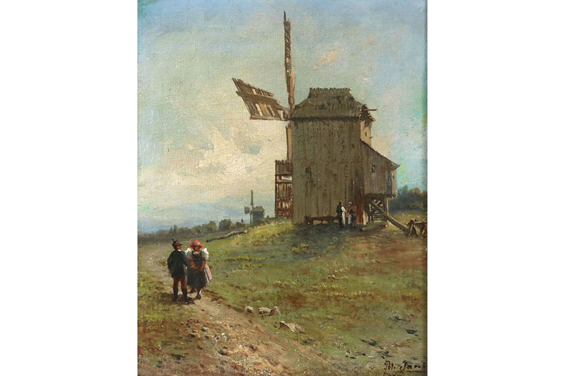 Petr Jaros signed oil on canvas with an illegible date || JAROS PETR (1859 - 1929) (Tsjechië)