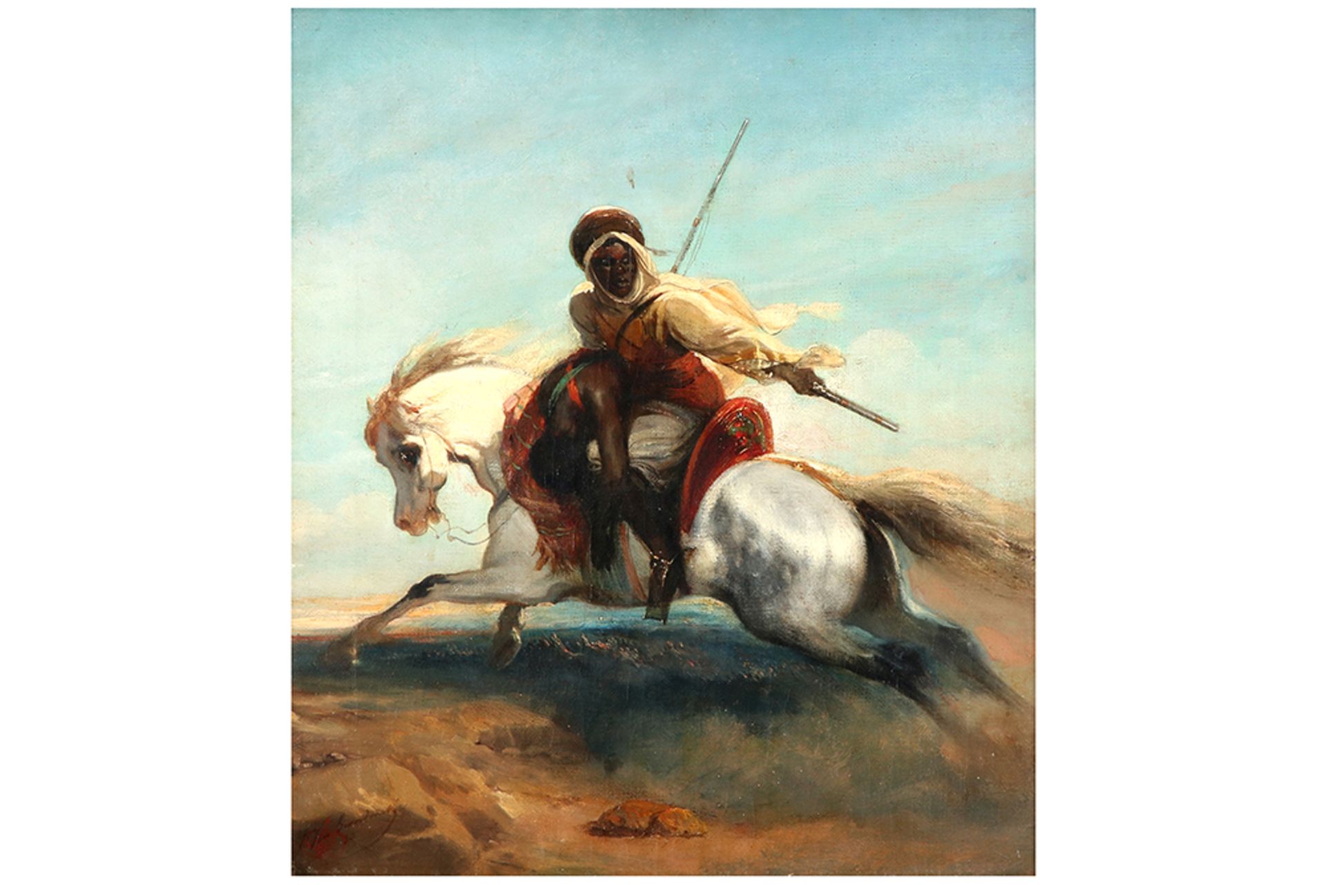 19th Cent. orientalist style oil on canvas - signed / attributed to Joseph Van Severdonck || VAN