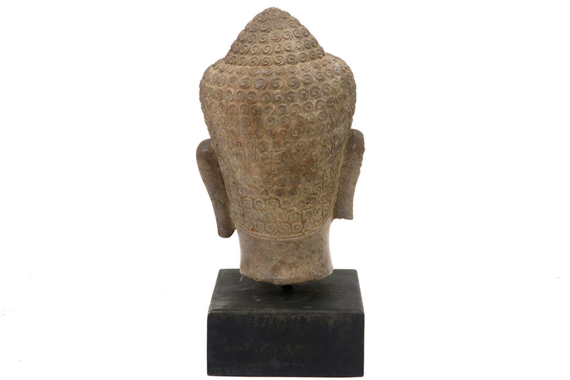 Cambodian "Man's head" sculpture in stone collection of Dr Istvan Zelnik who bought it from - Bild 4 aus 6