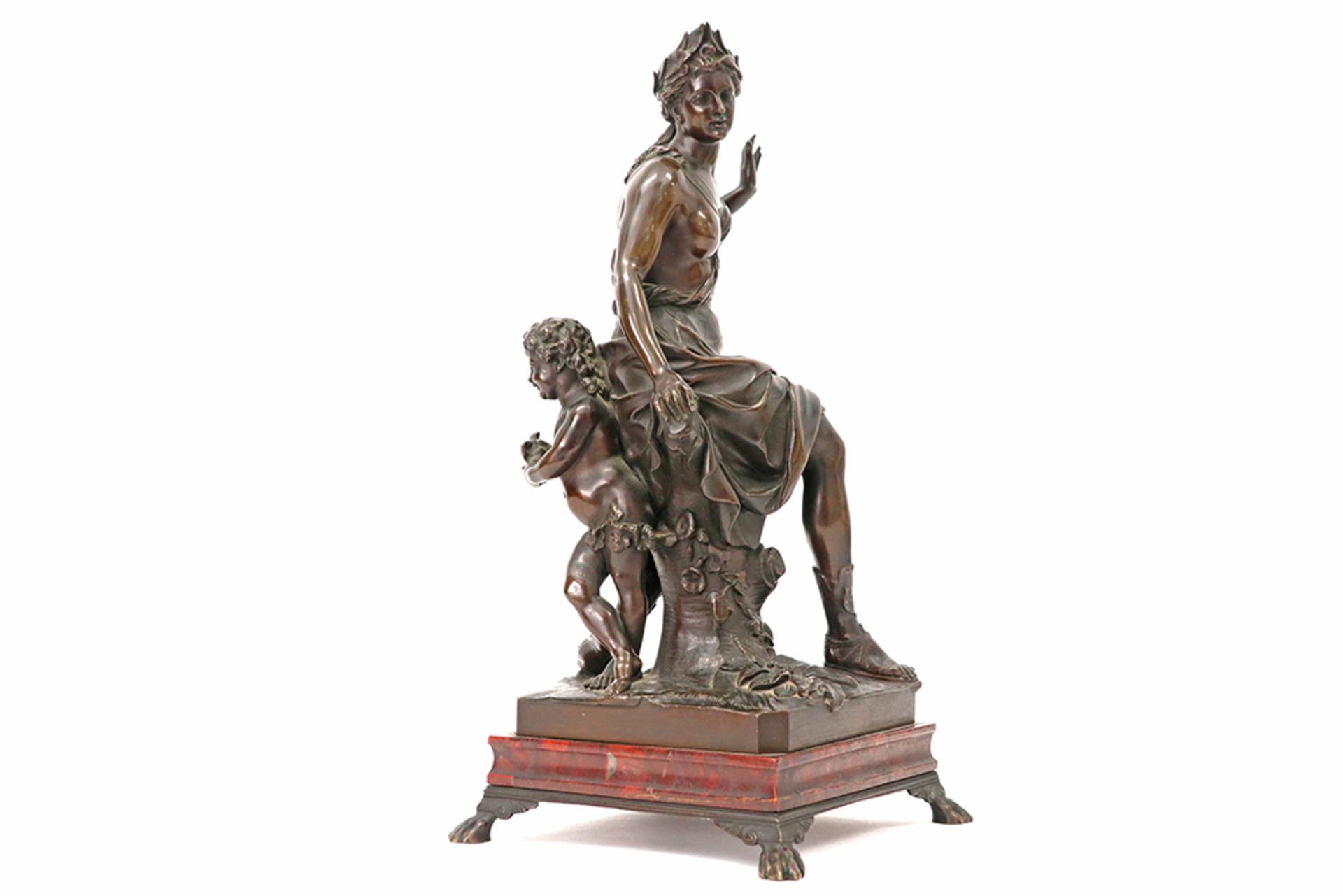antique "Barbédienne" signed sculpture in bronze - on a marble base || BARBÉDIENNE antieke sculptuur - Bild 2 aus 5