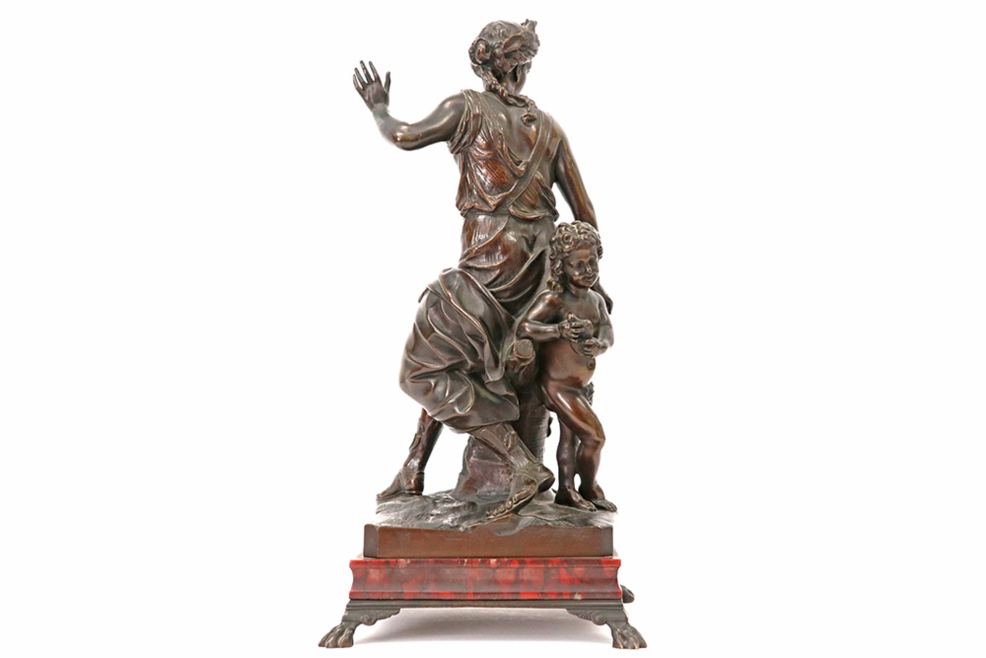 antique "Barbédienne" signed sculpture in bronze - on a marble base || BARBÉDIENNE antieke sculptuur - Bild 3 aus 5
