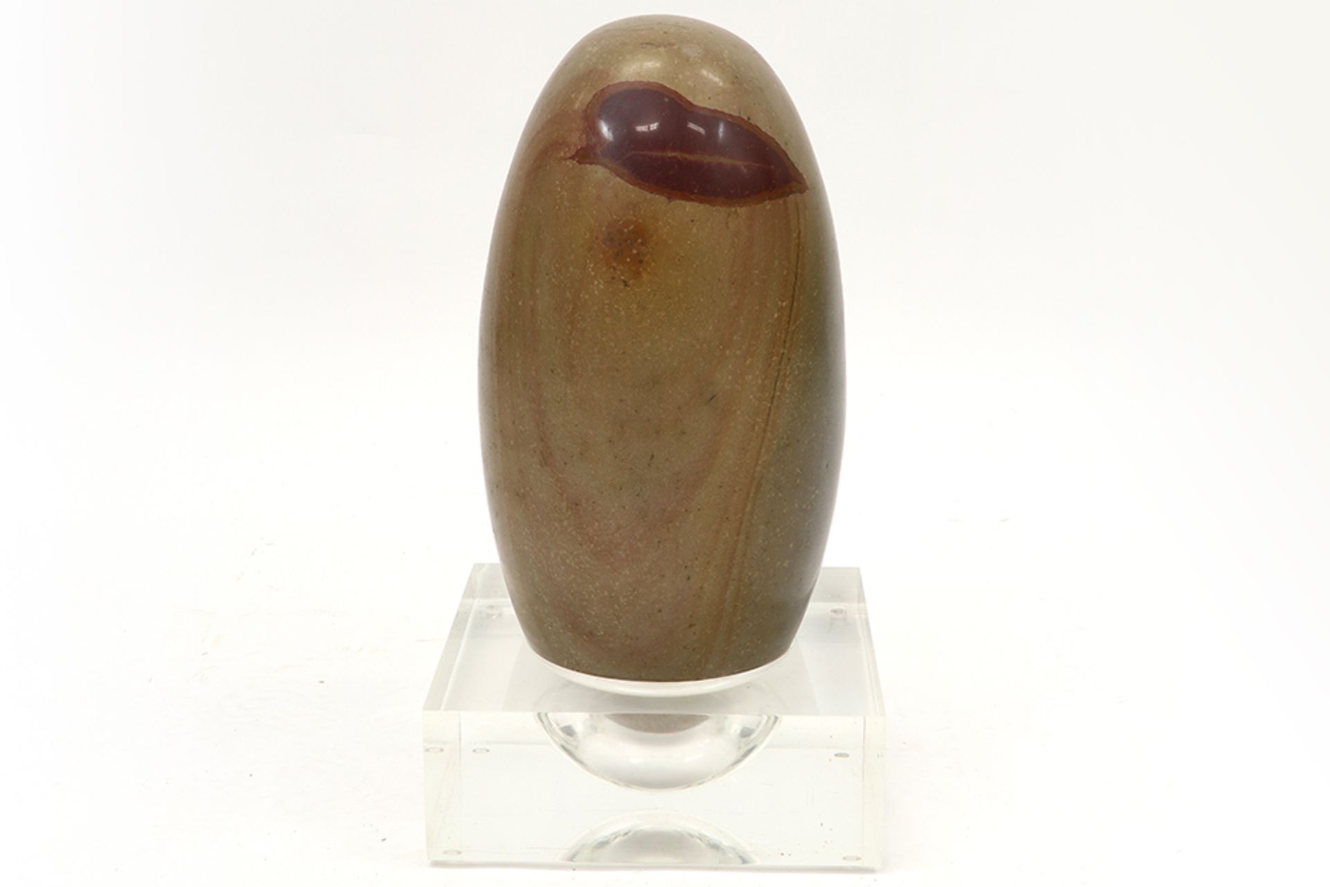 Nepalese because of the highth and the natural inclusion in the stone rare tantric Shiva Lingam ||