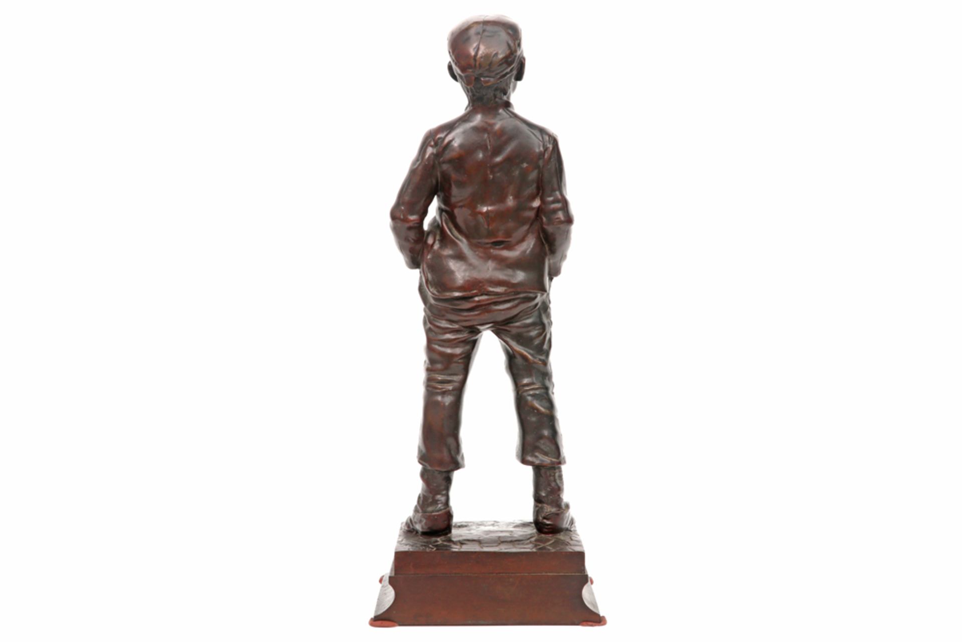 HERTZBERG HALFDAN (1857 - 1890) sculptuur in brons : "Fluitende jongen" (Le jeune mousse siffleur) d - Image 3 of 5