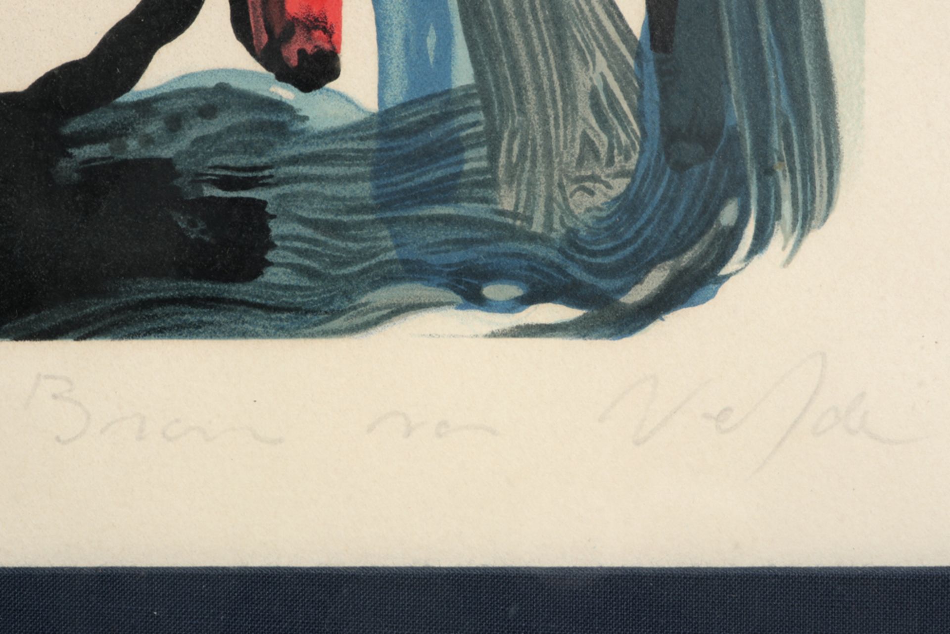 VAN VELDE BRAM (1895 - 1981) kleurlitho n° Epreuve d'Artiste : "Abstracte compositie"  -  28 x 29,5  - Image 2 of 3