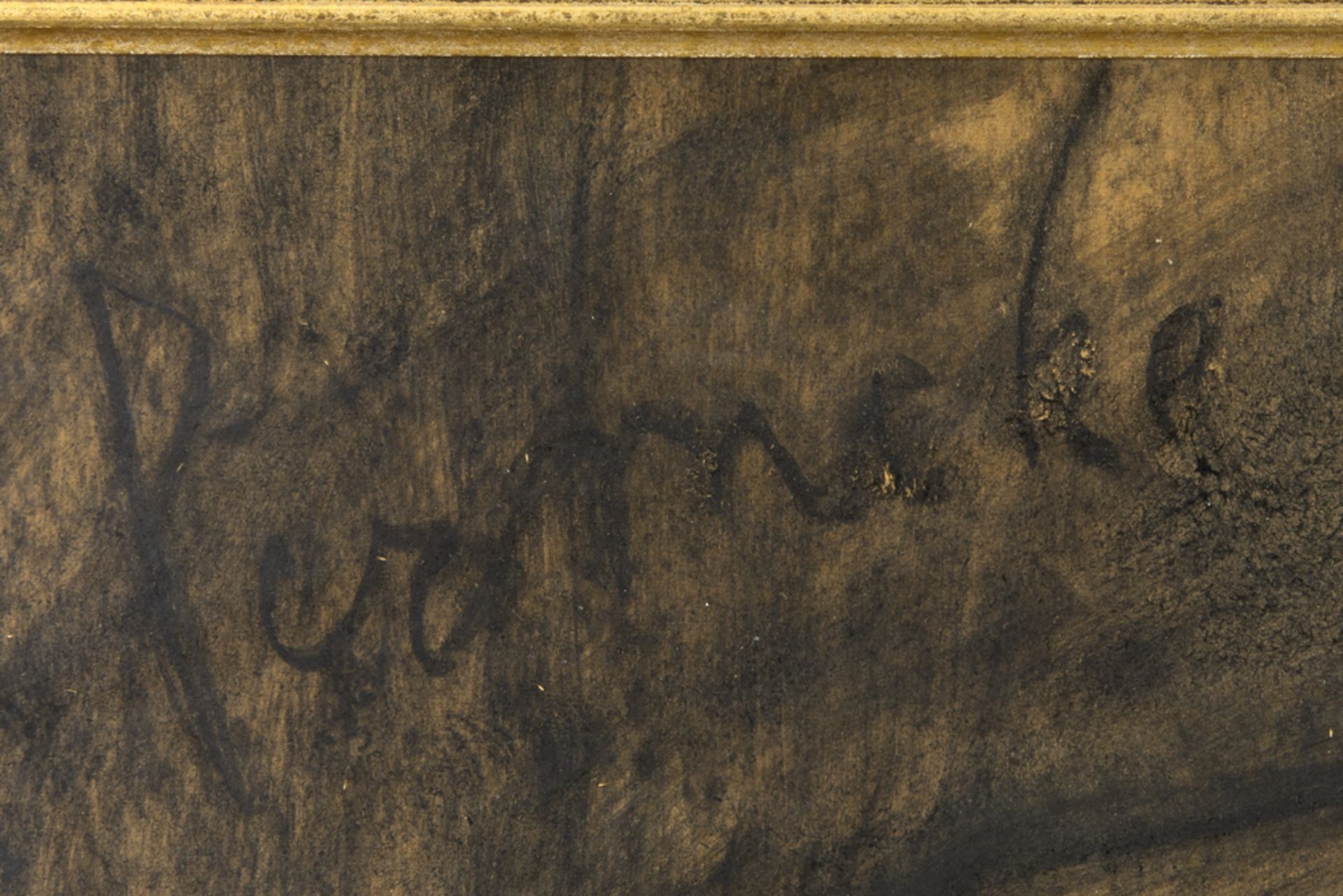 PERMEKE CONSTANT (1886 - 1952) houtskooltekening : "Torso van een vrouwelijk naakt"  -  77,5 x 41  g - Image 2 of 3