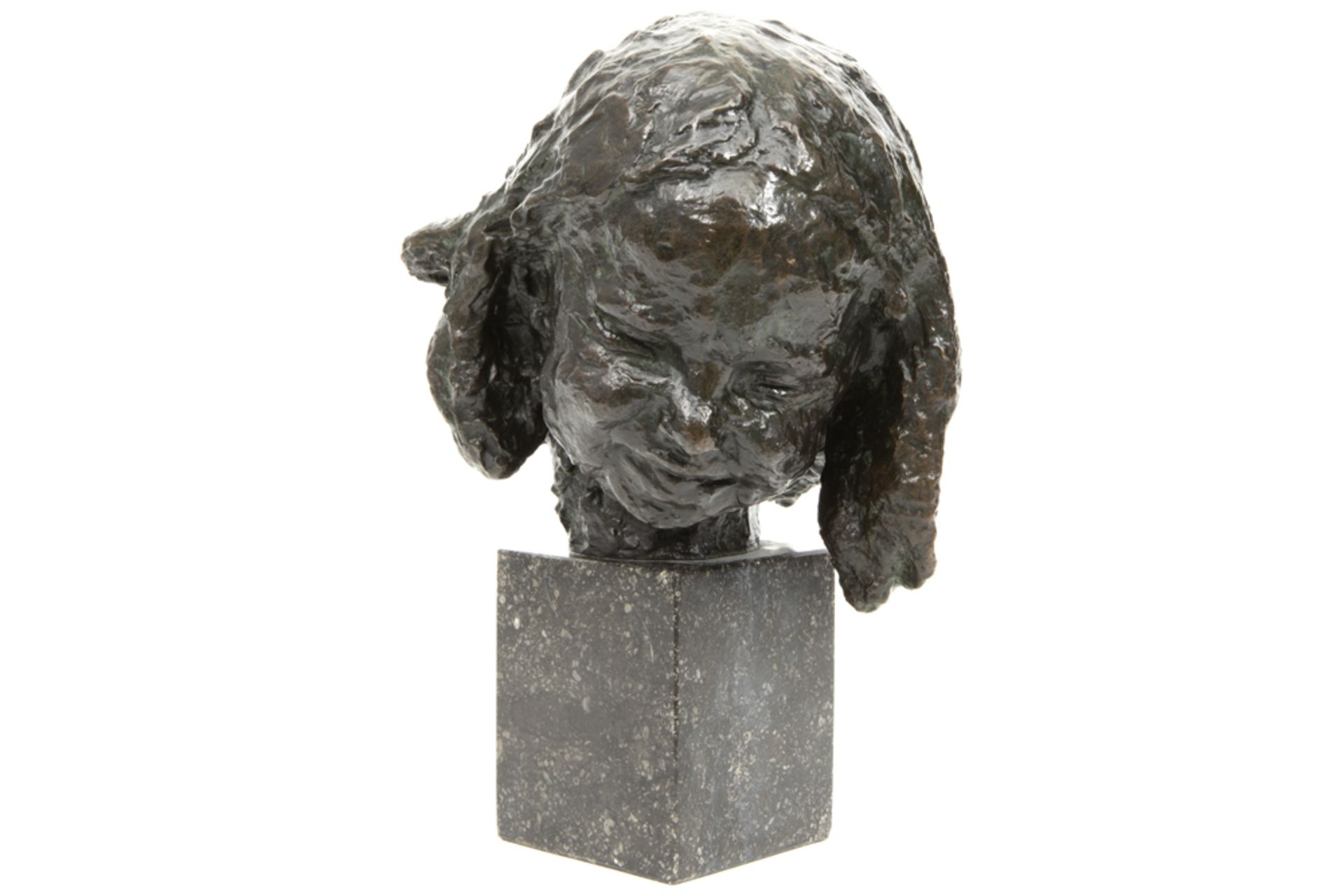 WOUTERS RIK (1882 - 1916) sculptuur in brons getiteld "Bébé bavant" - in oorsprong van 1908   -  hoo