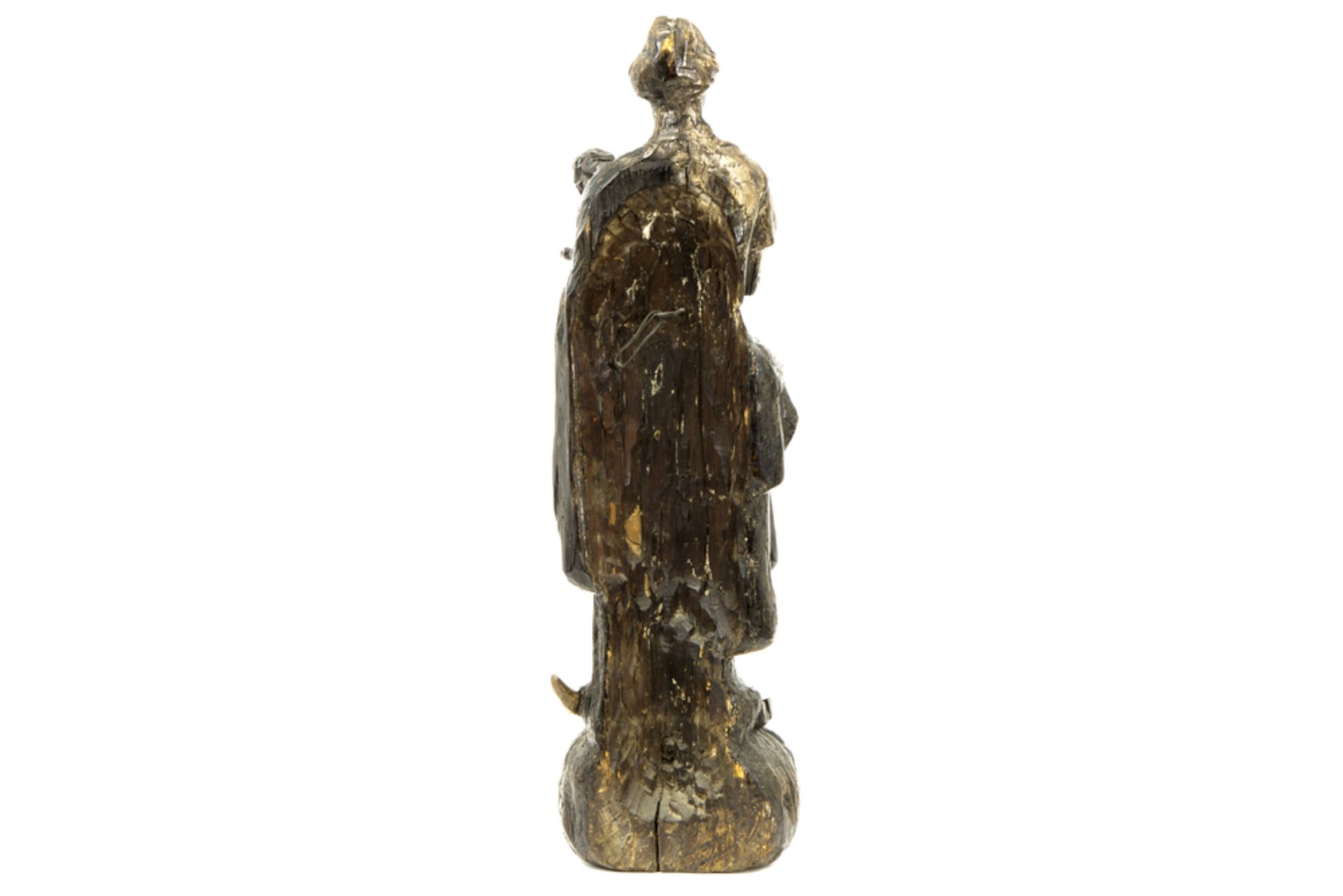 VLAANDEREN  -  16°/17° EEUW houtsculptuur : "Madonna met kind"  -  hoogte : 87 cm  || 16th/17th Cent - Image 4 of 4
