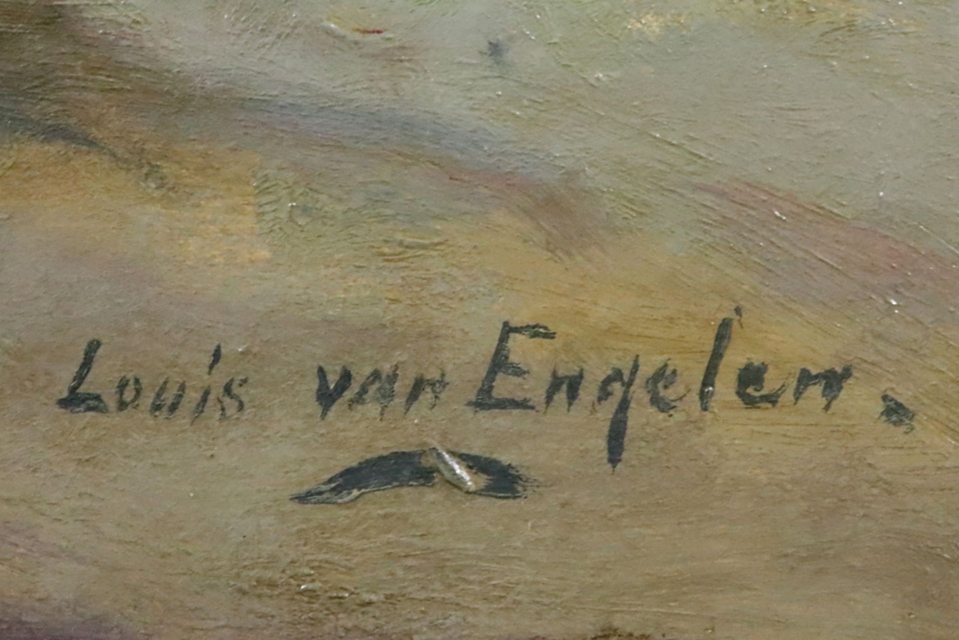 19th/20th Cent. Belgian oil on canvas - signed Louis Van Engelen || VAN ENGELEN LOUIS (1856 - - Image 2 of 4