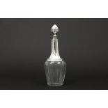 antique decanter in crystal and silver || Antieke karaf in geslepen kristalglas met hals in