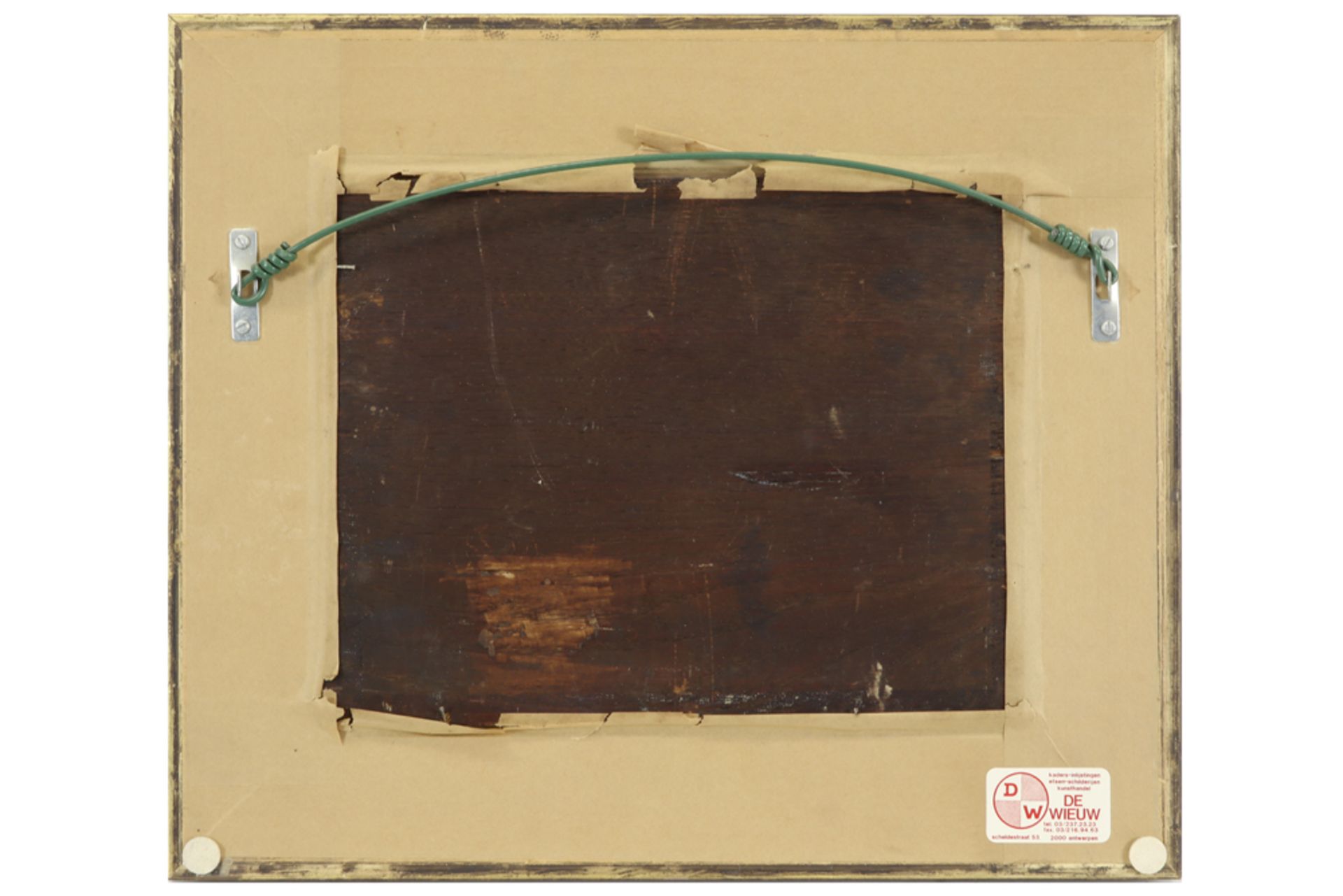 20th Cent. Belgian Vic Daelman signed oilpainting || Olieverfschilderij op paneel : "Interieur" - Bild 4 aus 4