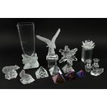 various items in crystal-glass || Varia decoratieve items in kristal, oa van Goebel