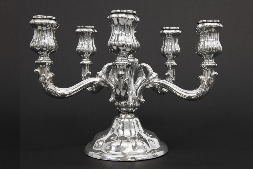 German Art Deco-candelabra in marked silver || Duitse Art Deco-pronkkandelaar/milieu de table in - Image 2 of 3
