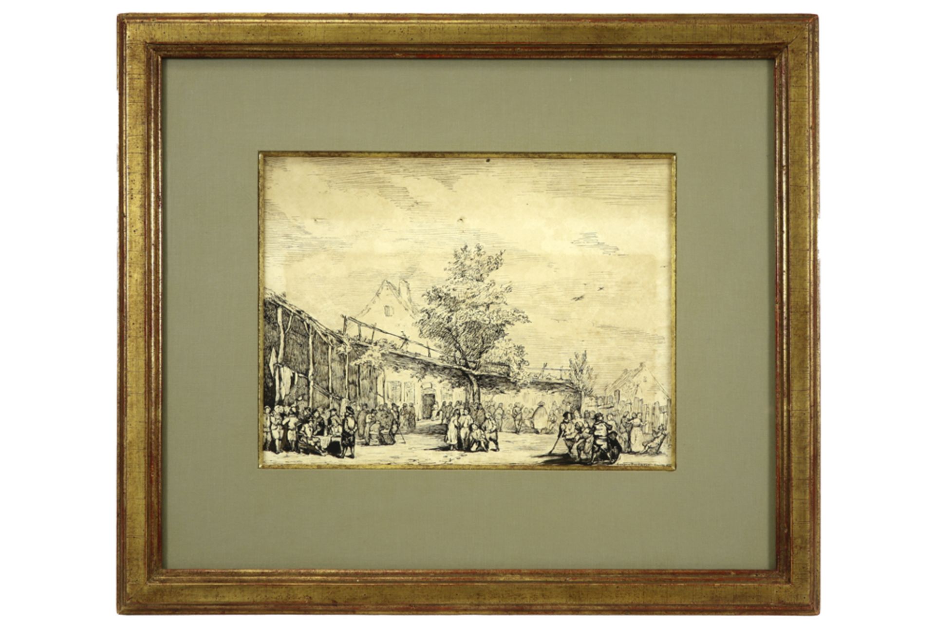 19th Cent. ink drawing - signed Gustave Buschmann and dated 'Anvers 1834' || BUSCHMANN GUSTAVE (1818 - Image 3 of 3