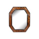 octogonal mirror with its frame partially in tortoiseshell can be attributed to Maison Franck ||