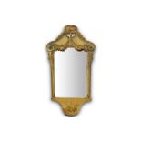 Art Deco mirror with frame in polychromed wood || Art Deco-spiegel met kader in gepolychromeerd hout