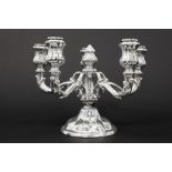 German Art Deco-candelabra in marked silver || Duitse Art Deco-pronkkandelaar/milieu de table in