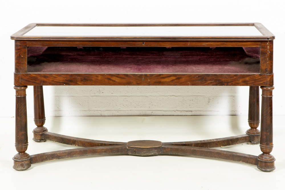 table-display cabinet made of an antique Empire style piano in mahogany with mountings in - Image 3 of 3