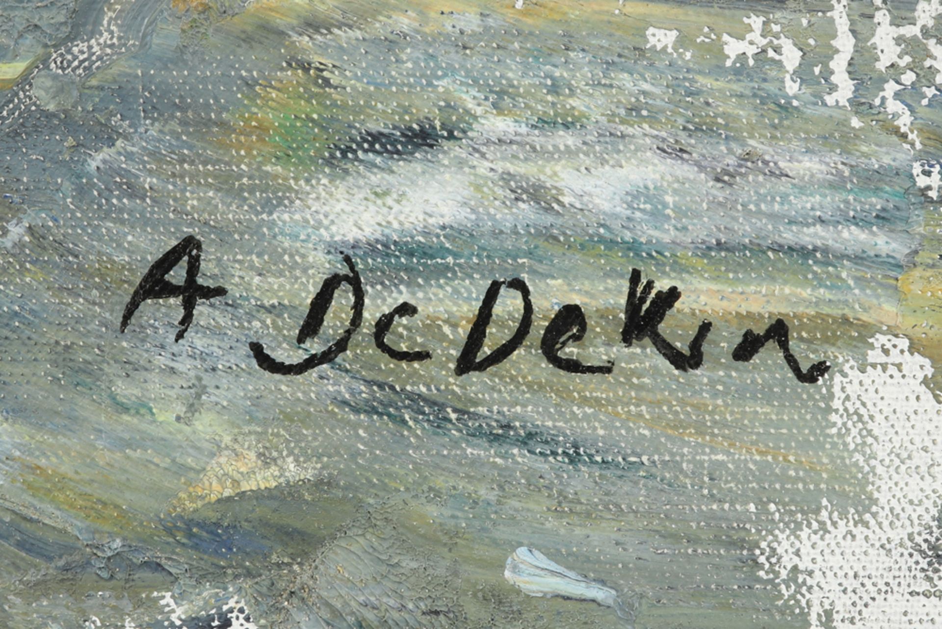 20th Cent. Belgian oil on canvas - signed Albert De Deken || DE DEKEN ALBERT (1915 - 2003) - Bild 2 aus 4