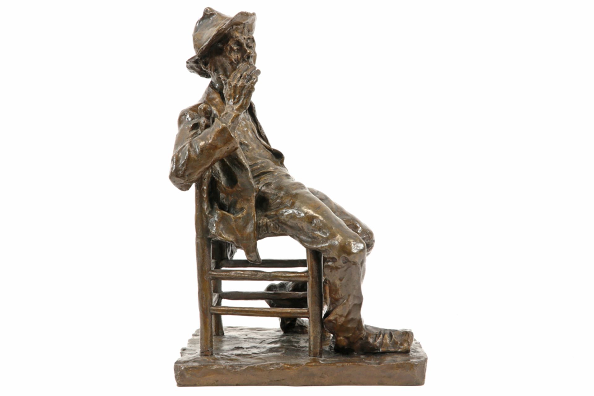 late 19th/early 20th Cent. Dutch sculpture in bronze - signed Charles Van Wijk || VAN WIJK - Bild 2 aus 5